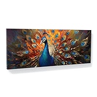 Sense Canvas Peacock Gaze 68 Canvas Art - Home Decor Wall