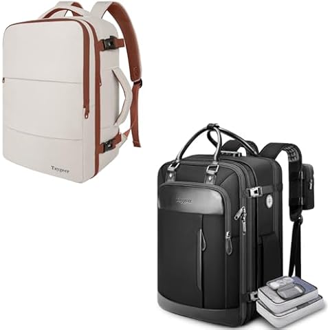 Taygeer College Backpack with Laptop Compartment & Shoe Pouch & Expandable Personal Item Travel Backpack Bag with 4 Packing Cubes & Shoe Compartment Cover