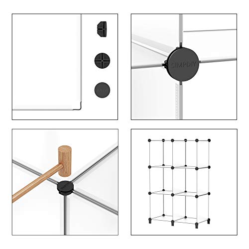 Homidec 20-Cube Storage Shelf, Storage Bookcase Bookshelf With Metal Hammer, Storage Cubes Organizer Cabinet For Kids, Closet, Bedroom, Bathroom, (11.8X11.8X11.8 Inch) #TOP3