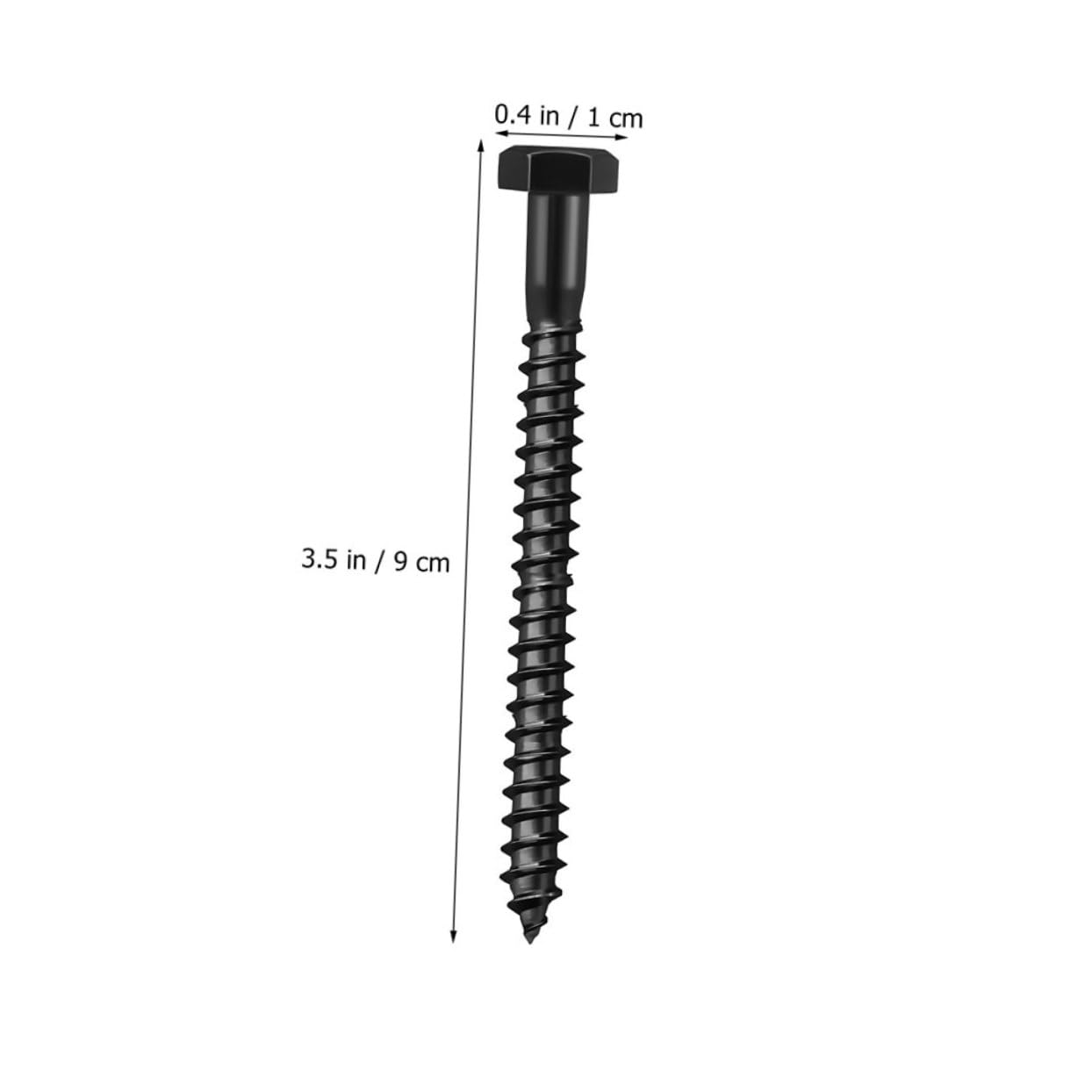 IWOWHERO Bolts Set 20pcs Heavy Duty Lag Screws Hexagon Head M8 Thread Size for Outdoor Projects