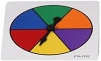 Vista 4 de hand2mind Spinners de color arcoíris, probability spinner, rueda giratoria de borrado en seco, hilanderos de plástico para aula, juego de flecha