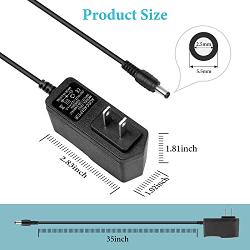 12V 1A Power Supply Adapter, Waysse 1000Ma 12W Ac/Dc Adapter,12W Ac Switching Adapter Slim Design Dc 12V Charger For Cctv Camera, Led Strip Light, Routers, Speakers, Home Appliances, Scanner #TOP1