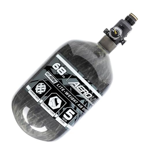 HK Army Aerolite Carbon Fiber HPA Paintball Tank Air System - 68ci / 4500psi (Smoke)