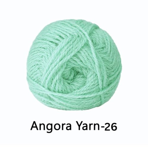 Image of VCR Very Light Blue Angora Knitting Yarn, Pack of 1, 100 Grams Hank, 256 Meters Length, 80% Flurry - 20% Acrylic Polyamide Soft Ball for Crochet and Knitting, Suitable for Baby Blankets