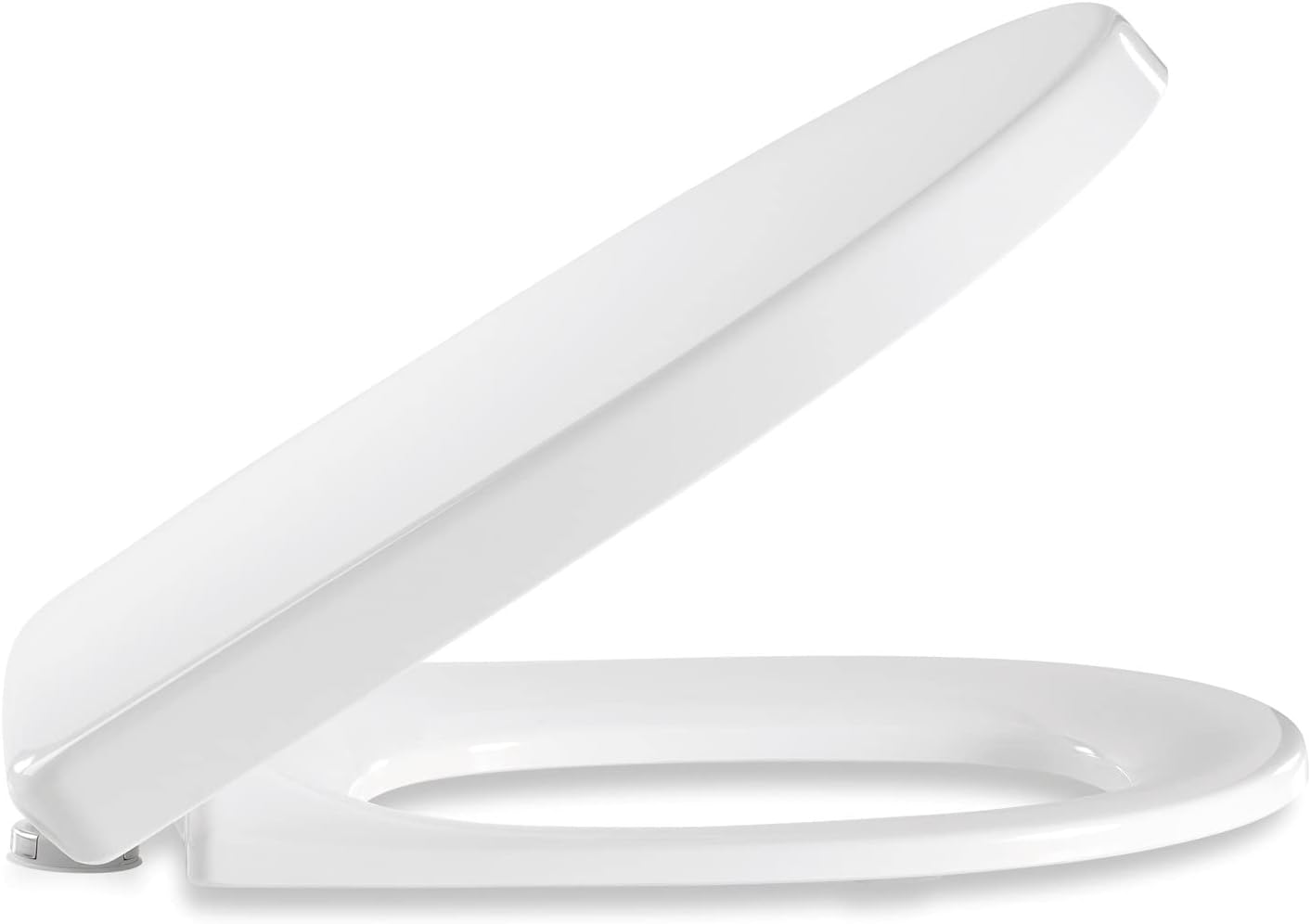 Pressalit White Delight Toilet Seat with Auto-Close Mechanism, 492000D02999, Suitable for Villeroy & Boch Subway I (660010)