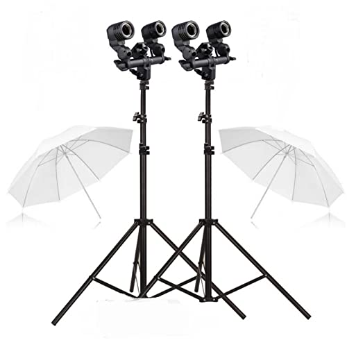 SHOPEE Pair E27 Studio Photography Double Socket Holder KIT Umbrella...