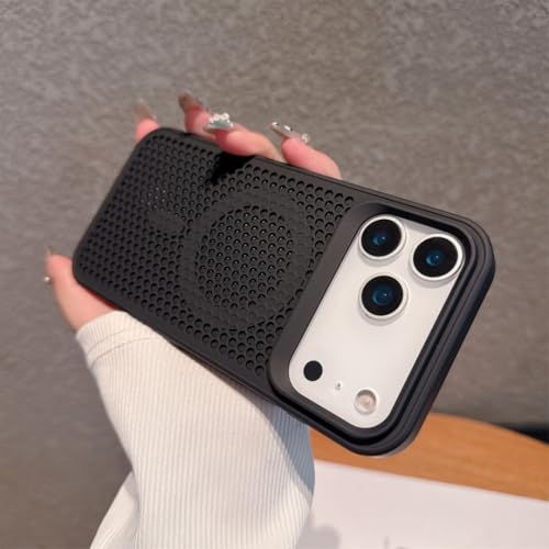 Coque chargement sans fil iPhone 14 Pro Max thermique nid d'abeille noir