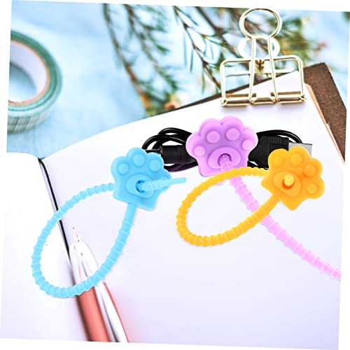 Tofficu 20pcs Cable Management Tie Reusable Silicone Zip Ties Organize Home Office Travel Desk Toolbox miniatura 3
