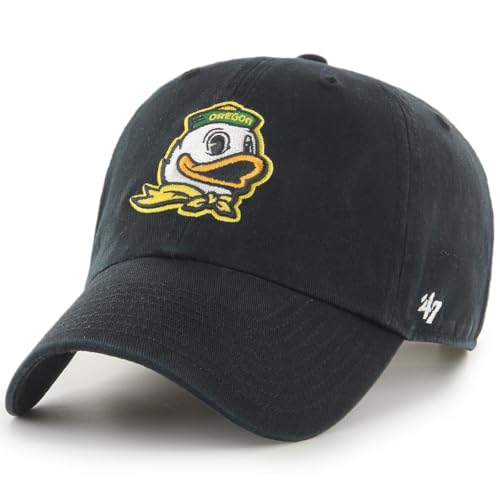 47 NCAA Unisex-Adult Clean Up Adjustable Hat Cap One Size (US Alpha One Size Oregon Ducks - Black)