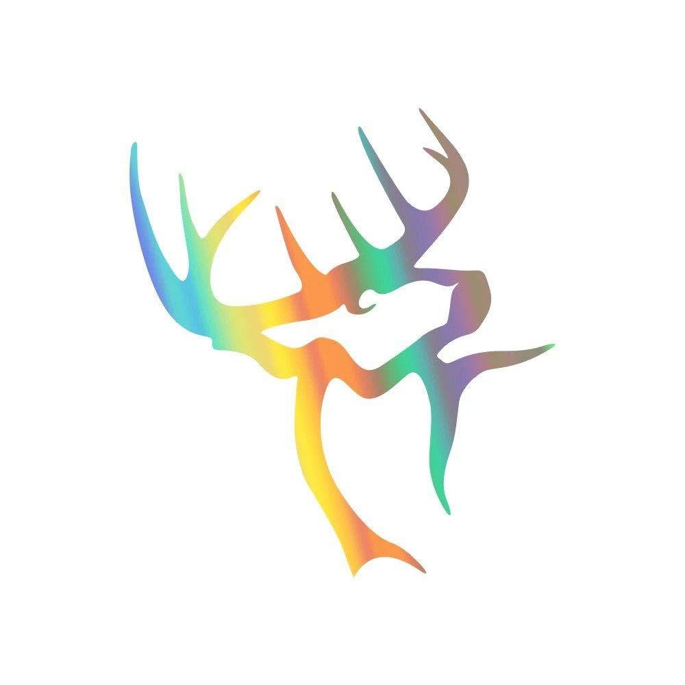 Dabhuoc Colorful Laser Reindeer Pattern Car Sticker Self-Adhesive Vinyl Decal For Car Truck Suv Off Road Auto Body(Colorful Laser)