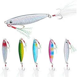 Señuelos Mas Efectivos Señuelos De Pesca Señuelos Artificiales Señuelos Duros Flotantes Artificiales Señuelos De Pesca Spinning Cebos para Pesca Señuelos Pesca Mar para Trucha, Lubina, Perca, Lucio, 5 Piezas