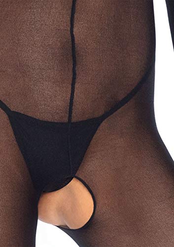 LEG AVENUE, 8297 Durchscheinend Langärmliges Bodystocking, Schwarz, Wenn Geschmack, One size, 1 stück - Afbeelding 7