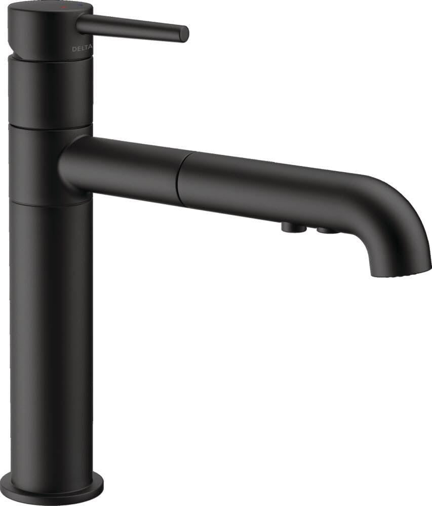 Delta Faucet Trinsic Pull Out Kitchen Faucet, Black Kitchen Sink