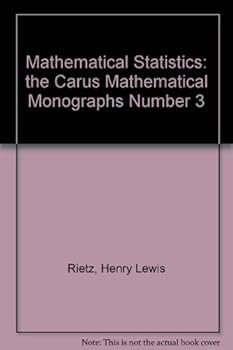 Hardcover Mathematical Statistics: the Carus Mathematical Monographs Number 3 Book