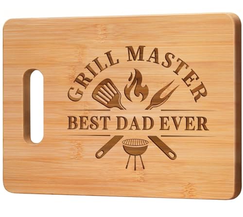 Gleevera Father's Day Gifts for Dad, Dad Birthday Gifts - Unique Engraved Cutting Board for Father Daddy from Daughter Son - Best Dad Ever Gifts for Birthday