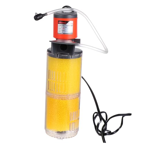 BESPORTBLE bomba de agua water filter water purifier en aquarium aquário colador tanque de peces filtros bomba de aire bomba de aire del acuario limpiador submarino el plastico Yellow