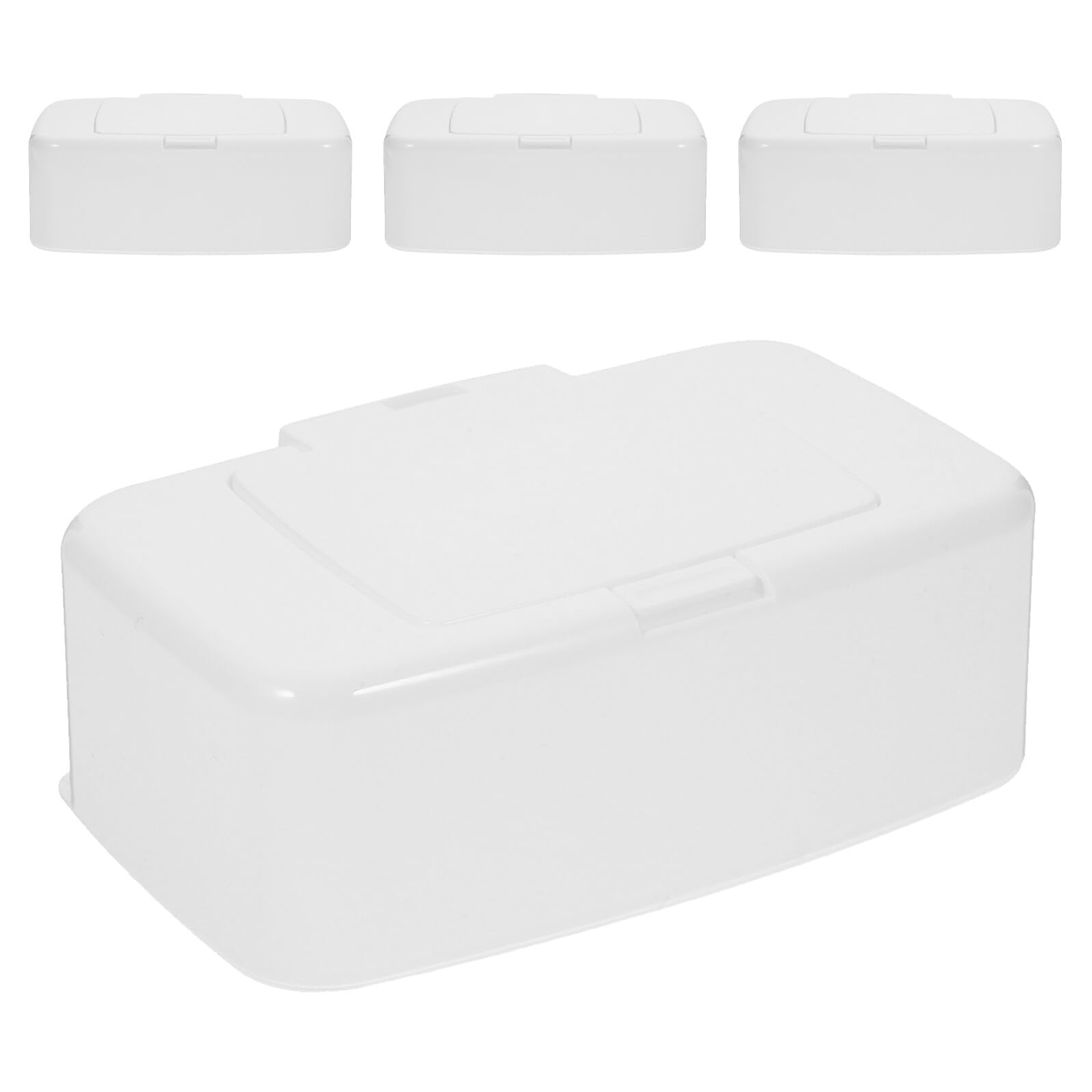 YARNOW Contenitore Porta Salviette Umidificate da 4 Pezzi con Coperchio Sigillante Dispenser Portatile per Salviette da Bagno e Adulti Usa e Getta Mantenimento Umidità e