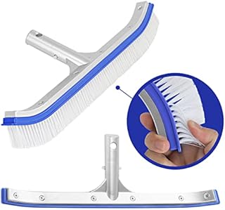Polog Pool Brush, 17.5” Heavy Duty Pool Wall & Tile Brush with Nylon Bristles and EZ-Clip, Pool Brushes for Cleaning Pool Walls, Tiles, Floors and Vinyl Liners Above Ground Pool (No Pole Included)