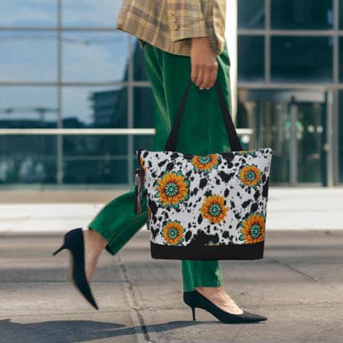 Image of NGIL Medium Top Zipper Closure Canvas Tote Bag with Attached Matching Coin Purse For Moms and Nurses