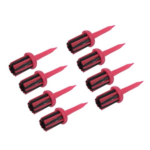 PATIKIL Golf Tee Brush Top 2 Inch, 12 Pack Unbreakable Plastic Golfing Tees Low Friction Resistance for Men and Women, Red
