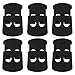 uxcell 6pcs Plastic Cord Lock Stopper Clip End Spring Stop Double Hole Toggle Fastener Stopper Rope End for Drawstring Clothing, Shoelace, Camping Black