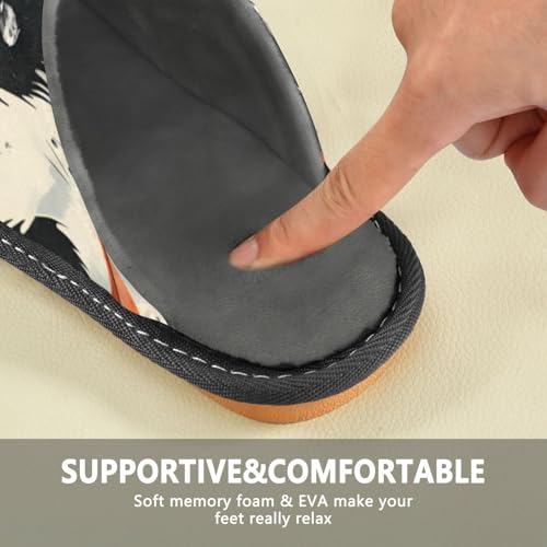 Slippers for Women Birds with Orange Beaks Flying Soft Fuzzy Women's Slippers Indoor and Outdoor Shoes4