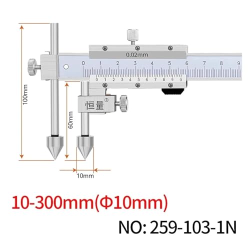 Calibrador Vernier para medición de distancia y orificios 10-300mm miniatura 2
