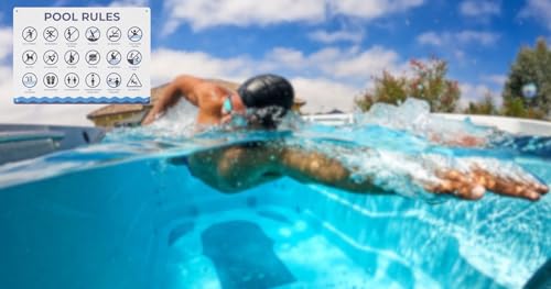 Panneau Pool Rules A4 haut de gamme rigide en aluminium de 3 mm avec impression UV - 4