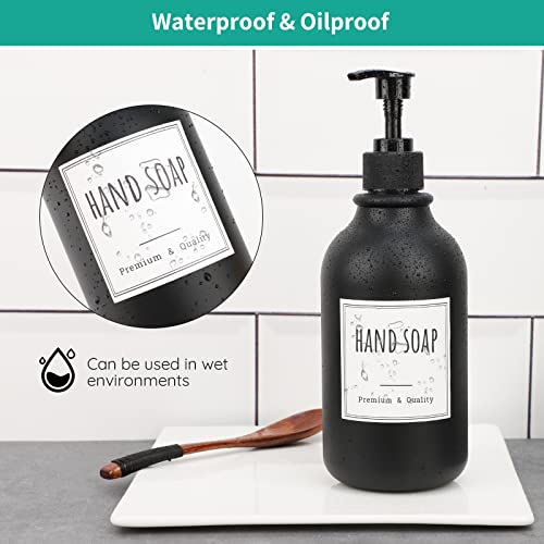 Image of Segbeauty Bathroom Labels for Soap Dispenser, 18pcs 2.5in White Waterproof Removable Self-Adhesive Stickers, Reusable Shampoo Conditioner Hand Soap Lotion Shower Dispenser Bottles Label Stickers