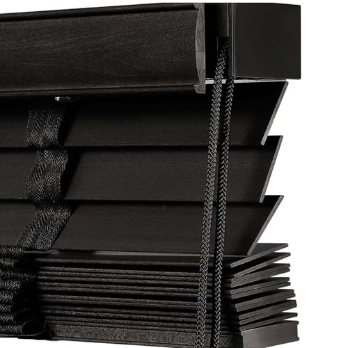 Store Venitien Bois, Stores Vénitiens Intérieurs Extérieur, Rideaux Occultants sur Mesure, Lamelles Horizontales de 50mm, Facile à Installer pour Fenêtres...