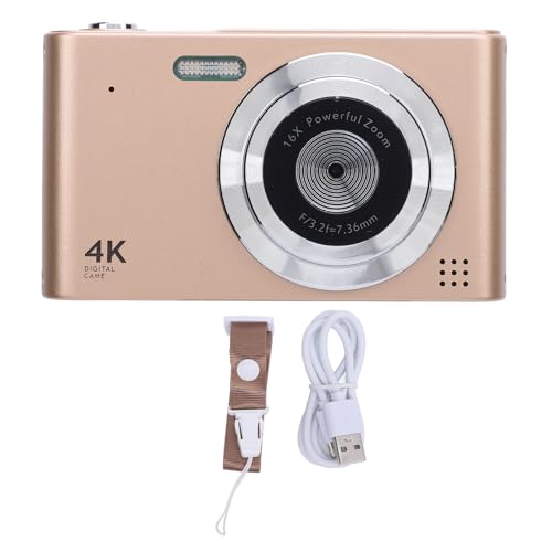 Cámara digital compacta Brrnoo 48MP 4K con Flash y Zoom 16x miniatura 5