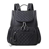 改良 おしゃれで大容量 マザーズリュック 防水 軽量 ナイロン リュック レディース 大人 背面ファスナ 外出 アウトドア 多機能 ブラック