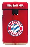 FC Bayern München Feuerzeug Easy Torch Powerflat Rubber | Rot | FCB - Plus Aufkleber Wir lieben Fußball