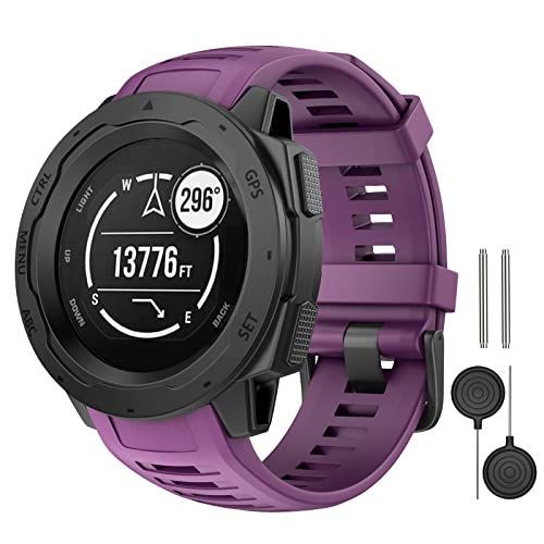 Correa de silicona compatible Garmin Instinct miniatura 1