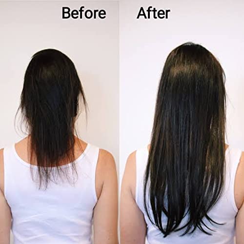 Clip In Hair Extensions by A.L.KISHORE'S CLIP IN HAIR/Real Lady Hair Products - 1 Pcs/22 Inch Black/Natural Human Hair - Clip-In Install