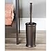 mDesign Metal Freestanding Slim Toilet Bowl Brush and Holder