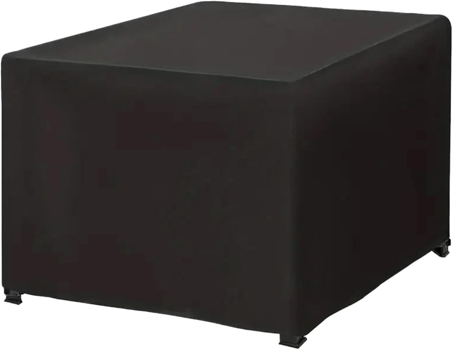 Sturdy 1pc Square Fire Pit Cover 210T Waterproof Patio Table with Drawstring Bottom Grill , BBQ Accessories(112x112x56cm)