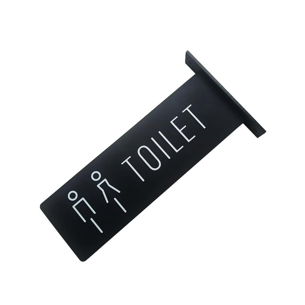 Akrylowa Tabliczka WC Dwustronny Znak Drzwi Ściana 30×10cm | Nowoczesny Design Akrylowy, Wyraźne Oznaczenie Toalety, Montaż Bocznym Stylem, Wewnątrz i Na Zewnątrz(Signs 1)