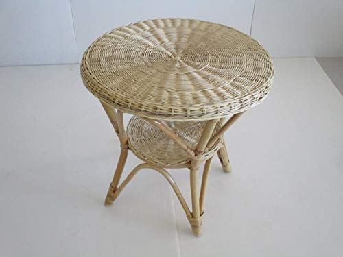 fantasie d oriente Tavolo TAVOLINO in Rattan Naturale DIAM.CM.60X62 H. Vimini MIDOLLINO Tavolo