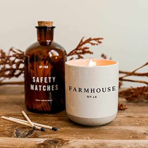 Sweet Water Decor Farmhouse Candle | Autumn, Cinnamon, And Nutmeg, Fall Scented Soy Candles For Home | 12Oz Stone Jar, 60+ Hour Burn Time, Made In The Usa #TOP5
