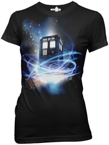Toy Zany Doctor Who in Space Juniors Black t-Shirt Black XL
