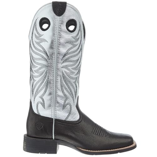 Ariat Women`s Dark Carbon Vamp Antique Silver Top Round Up Ryder Boot2