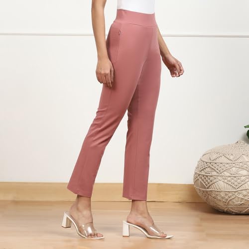 Pantalon fin femme en polyester BIBA - Modèle léger coupe droite chic pour l'été - 5