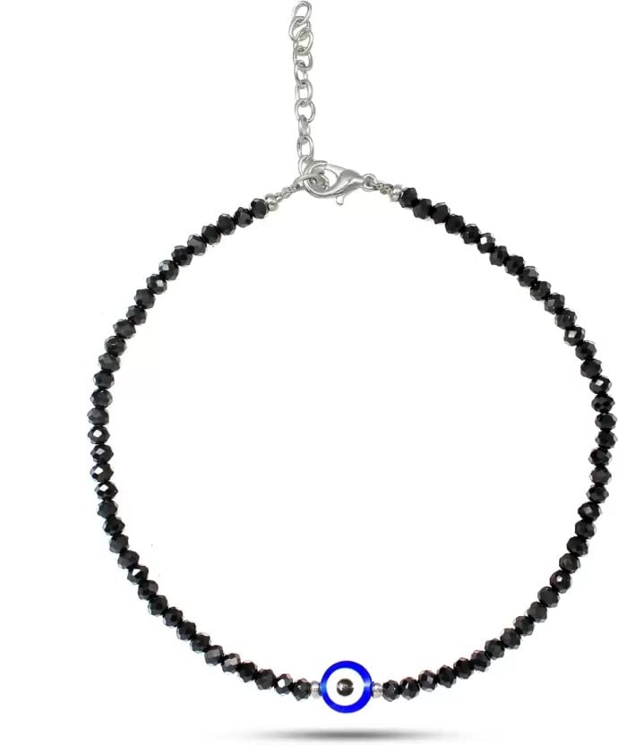 LIGAMENT Evil Eye With Crystal Black Beads Anklet Design Wier Anklet/nazariya Anklet for Girls Women (B0BBCFHYCL) Amazon Price History, Amazon Price Tracker