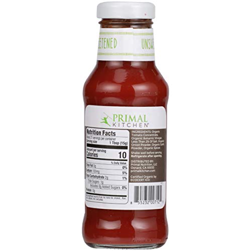 Primal Kitchen, Organic Unsweetened Ketchup, 11.3 Oz #TOP1