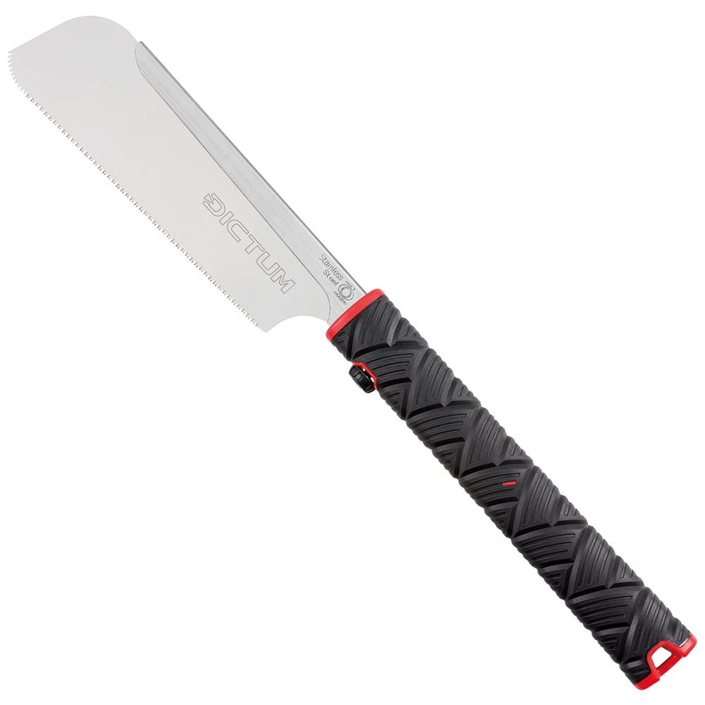 DICTUM Dozuki Super Hard Compact 180, Power Grip – Japansäge, Handsäge & Holzsäge für exotische Harthölzer & Plattenmaterial | Kompakte Dozuki für präzise Querschnitte