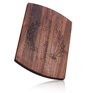 Personalized Laser Engraved Wooden Cutting Board New Home Essentials - Customized Chopping Board for Weddings, Anniversaries, Birthdays - Gifts for Mom, Gifts for Grandma Personalized Laser Engraved Wooden Cutting Board New Home Essentials Customized Chopping Board for Weddings Anniversaries Birthdays Gifts for Mom Gifts for Grandma