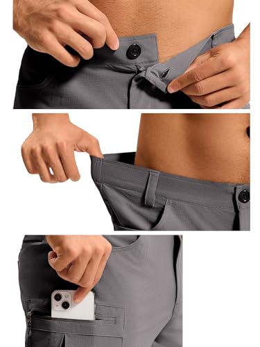 Mens Hiking Cargo Shorts Stretch Quick-Dry Outdoor Casual Work Shorts for Men Camping Fishing3