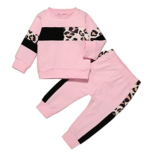 U·nikaka Toddler Girl Clothes Sweatshirt Outfits Sweatsuit Winter Fall Sweatpants 2Pcs Black White Pink Red Purple