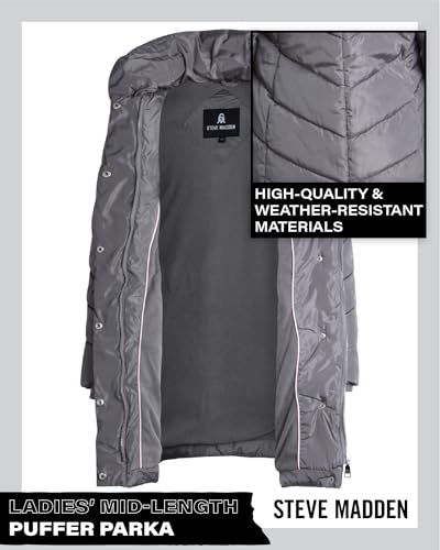 Steve Madden womens Plus-size Chevron Puffer Jacket3